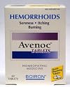 Boiron Avenoc Tablets for Hemorrhoid Relief, 60 Tablets Per Box (Pack of 2) Total 120 Tablets