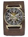 GUESS Brown Leather Strap Watch