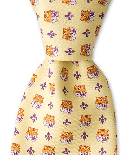 NCAA LSU Tigers Neck Tie, Yellow