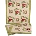 Cherries Cherry Motif Mas d'Ousvan Couleur Nature block print French tea kitchen dish towel