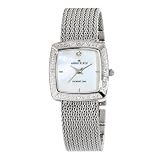 AK Anne Klein Women's 108721MPSV Diamond and Swarovski Crystal Accented Silver-Tone Watch