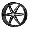 Helo HE866 Gloss Black Wheel With Removable Chrome Accents (22x9.5"/5x114.3, 127mm, +35mm offset)