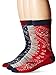 Buffalo David Bitton Men's Bandana Socks Giftbox, Navy/Red, 10-13/6-12 (Pack of 3)