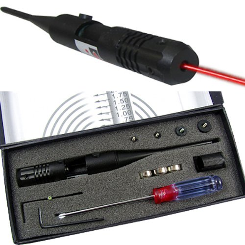 =>Look Cvlife .22 to .50 Caliber Rifle Gauge Red Dot Laser Boresighter