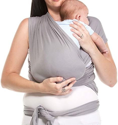 Suyeeson Baby Sling Carrier Natural Cotton Nursing Baby Wrap For Newborns to 35lbs breastfeeding Sling Baby Holder