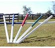 Half & Half Colored 12ft Rails/Poles Wood Horse Jumps Half & Half Colored 12ft Rails/Poles Wood Horse Jumps