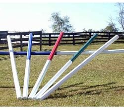 Half & Half Colored 12ft Rails/Poles Wood Horse Jumps