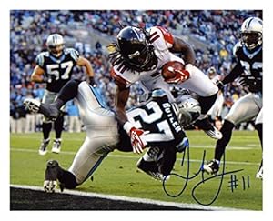 Julio Jones Atlanta Falcons Autographed 8'' x 10'' vs Carolina Panthers Photograph - Memories - Mounted Memories Certified