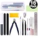 Esoca 16Pcs Gundam Tool Kit Gundam Modeler Basic Tools Craft Set Gunpla Tool kit Hobby Building kit for Car Model Assemble Building