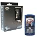 Combo Of Black Pama Juno Bluetooth Headset And Dark Blue Silicone Skin Cover Case For Blackberry Pearl 8110 8120 8130