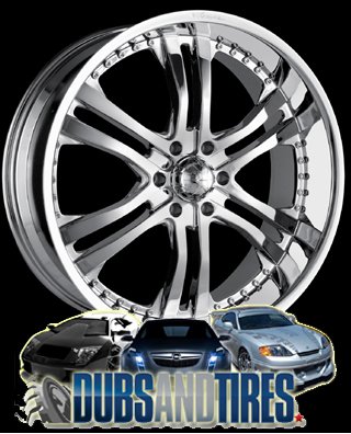 Veloche Vortex (Series 945) Chrome - 22 x 9.5 Inch Wheel