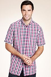 2 Longer Blue Harbour Pure Cotton Gingham Check Shirt