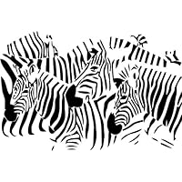 Vinyl Wall Decal - Zebra's - selected color: Black - Want different color ? Choose from 24 colors in 'Color Name' dropbox below
