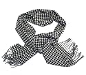 Cashmere Scarf Black & white houndstooth