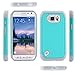 S6 Active Case, LK [Drop Protection] Shock-Absorption Hybrid Dual Layer Armor Defender Protective Case Cover for Samsung Galaxy S6 Active (Teal)