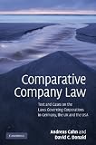 Comparative Company Law: Text and Cases on the Laws Governing Corporations in Germany, the UK and the USA