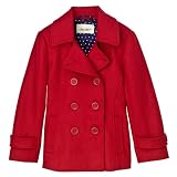 Girls' Cherokee Wool Peacoat - Red