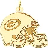 14K Gold NFL Green Bay Packers Football Helmet Charm