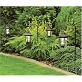 Pack of 4 solar garden coach light lanterns with hooks