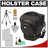 Case Logic Digital SLR Holster Camera Bag/Case (Black) (SLRC-200) + (2) LP- ....