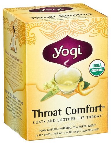 Yogi Herbal Tea, Throat Comfort, 16 tea bags (Pack of 3)