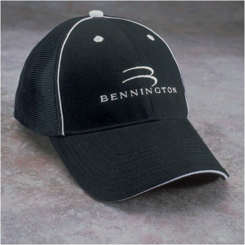 Bennington Boats Black & White Captains Hat Cap Boating