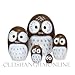 Happy Sales HSMD5/BR, Wood Nesting Doll-Owl (Brown)
