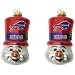 Topperscot Buffalo Bills Blown Glass Top Hat Snowman Ornament (2 Pack) Size: One Size