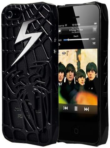 Premium Spiderman Style Black Matte Metallic Spider Web Hard Case For the NEW Apple iPhone 5 (AT&T, Verizon, Sprint)