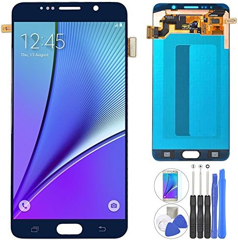 Coobetter® OEM Replacement Screen Touch Digitizer Assembly Stylus Sensor Assembly For Samsung Galaxy NOTE 5 SM N920 N920F N920i N920A N920T N920P N920V N920R4 With Repair Tool Samsung Logo(N5 Black)