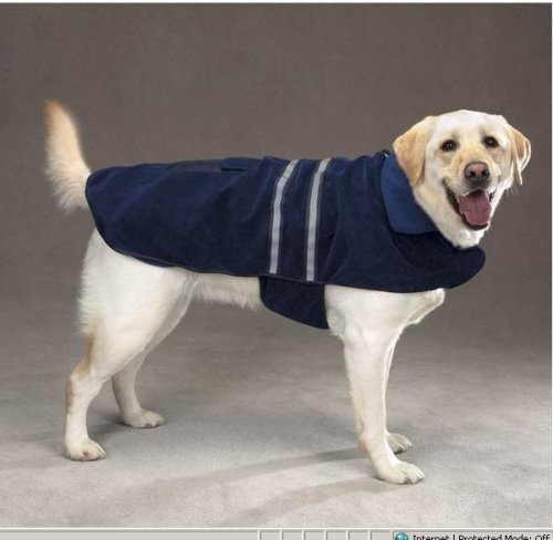 Dog Coat - Blue Reflective Safety Jacket for Dogs - X-Large (XL)