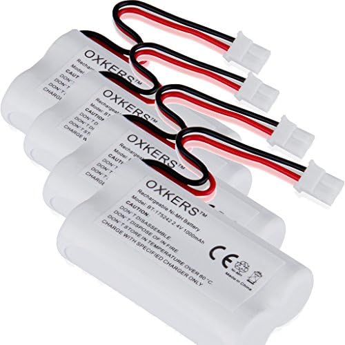 4 Packs OXKERS 1000mAh Ni-MH Reachargeable Cordless Phone Batteries for Vtech BT-275242 6129, CS612831, CS612832, CS612841, CS612842, CS6129 CS6129-52, NABC STB950, Interstate Batteries ATEL0055, Presidian 43271