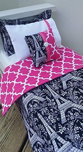 18" Doll Bedding, Paris Doll Bedding Made to Fit American Girl Dolls