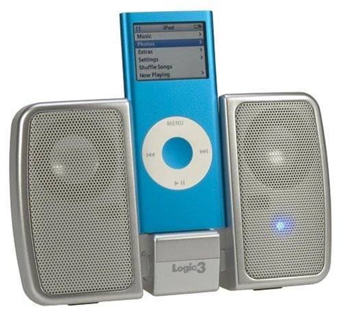 Electronics: Logic3 iStation Traveller Portable Speaker System  Silver 
