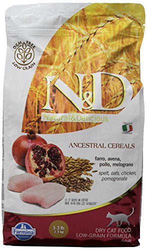 Farmina Natural and Delicious Chicken and Ancestral Low-Grain Formula Dry Cat Food