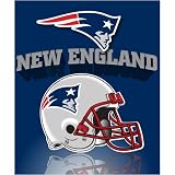 New England Patriots Light Weight Fleece NFL Blanket (Grid Iron) (50x60)