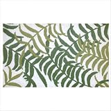 Accent Ferns White Novelty Rug Size: 1'9 x 2'9 by 