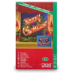 Konstsmide 2854-000 Fenstersilhouette Merry Christmas (20 klare Birnen, 230V, f�r innen)