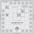 Creative Grids Log Cabin Trim Tool for 8" Finished Blocks Quilt Ruler (CGRJAW1)