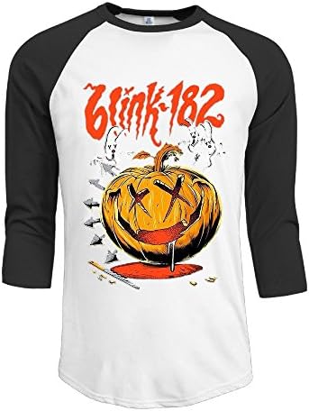HUASHL Men's Blink 182 Halloween 3/4 Sleeve Baseball T Shirts
