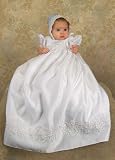 Olivia satin christening gown.