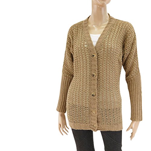 (ロベルトコリーナ)Roberto Collina レディース D32010 ミラノウール ニット ウール Vネック カーディガン カラー05/CAMEL サイズ/S [並行輸入品]