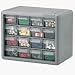 16 Drawer Cabinet - Grey w/ Transparent Drawers