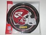KANSAS CITY CHIEFS 12" Team Colors & Logo Round WALL CLOCK