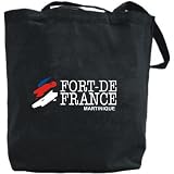 Canvas Tote Bag Black  Brush Fort-De-France  Martinique Capital