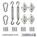Windscreen4less Sun Shade Sail Hardware Kit - 8 Inches - Super Heavy Duty - For Rectangle and Square Sun Shade Sail