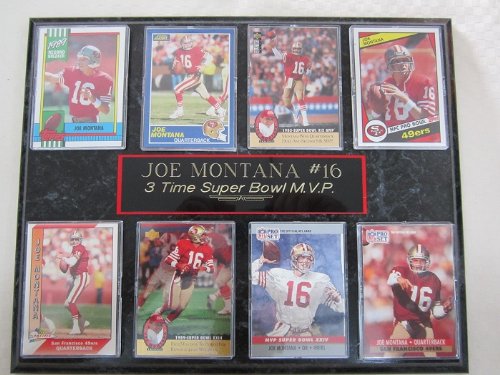 San Francisco 49ers Joe Montana 8 Card Plaque