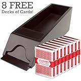 8 Deck Wooden Blackjack Dealer Shoe w/ 8 Decks of Playing Cards by Brybelly