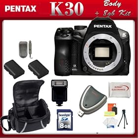 Pentax K-30 Digital Camera Body with 8gb Accessory Kit.