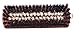 KONEX Dark Wood Lint Brush for Clothes, Cashmere, Handbags - Firm, Compact, Vintage Style - Synthetic Bristles, Beige Wood Handle